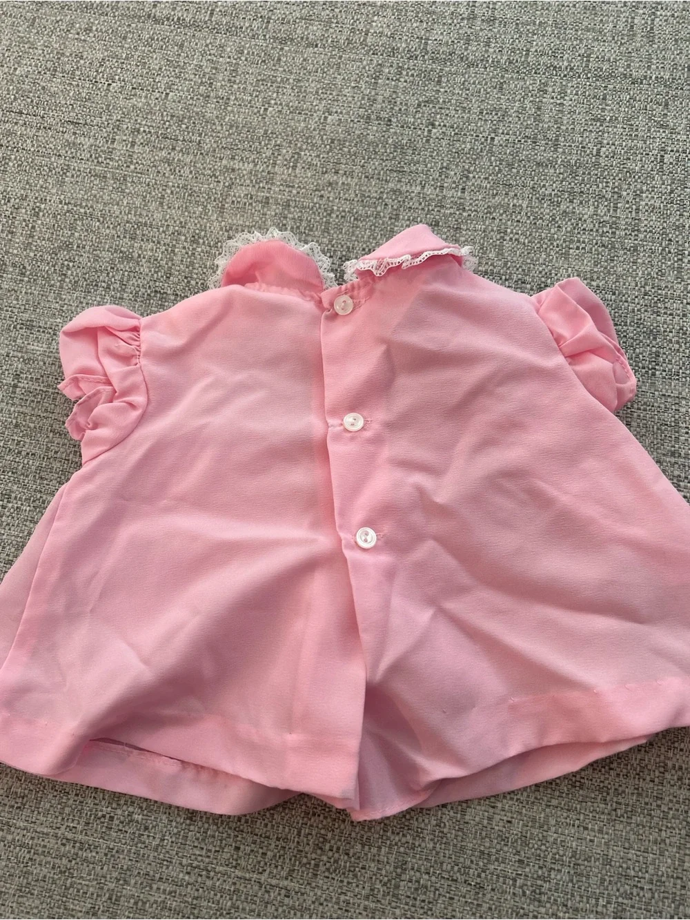 Catton Candy Pastel Pink Dress with Lace Trim with bloomers . Size 0-3M